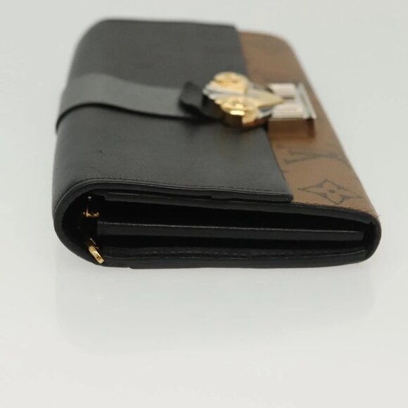 LOUIS VUITTON Monogram Reverse Portefeuille Sarah Long Wallet M64488 Auth 140380 - Picture 6 of 16